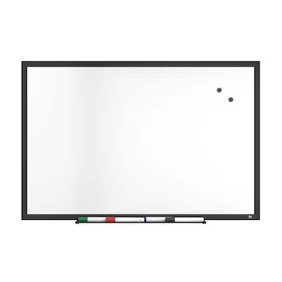 TRU RED™ Magnetic Steel Dry Erase Board, Black Frame, 3 x 2 (TR61180)