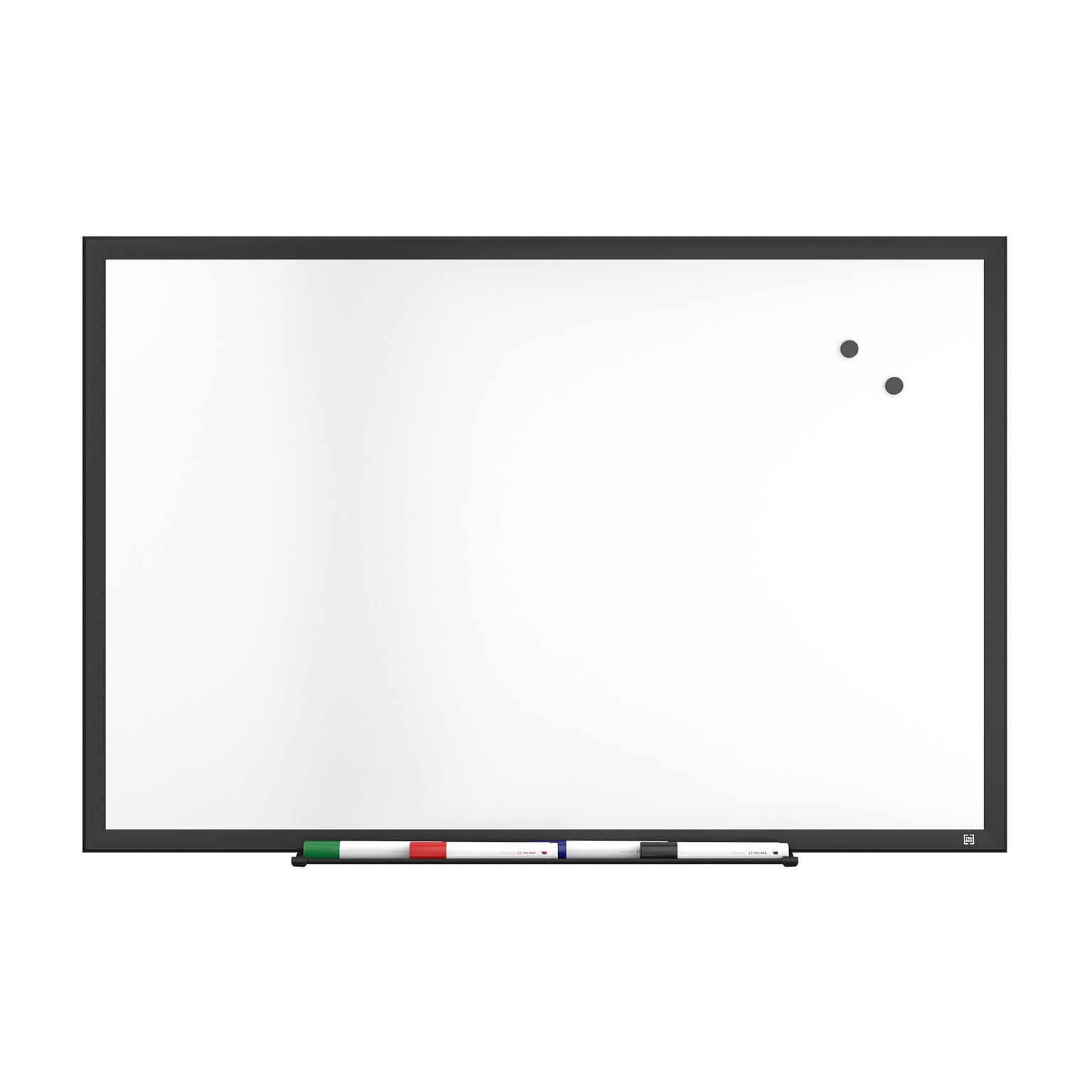 TRU RED™ Magnetic Steel Dry Erase Board, Black Frame, 3 x 2 (TR61180)