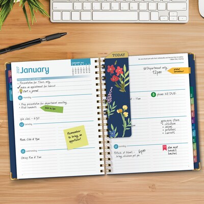 2027 Excello Brands 9 x 11 Weekly & Monthly Standard Planner, Paperboard Cover, Navy (FSHN-CY27-8511-85)