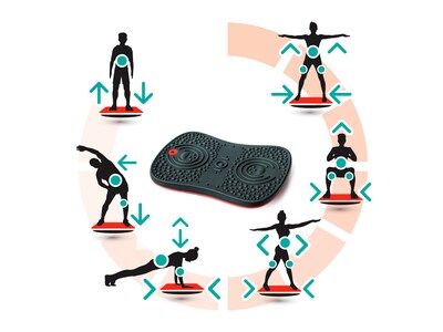 Floortex AFS-TEX Anti-Fatigue Balance Board, Midnight Black, 300 lbs. Capacity (FCWB1420ABK)