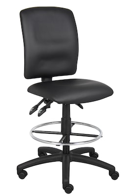 Boss® Multi-Function LeatherPlus Drafting Stool; Black