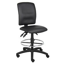 Boss® Multi-Function LeatherPlus Drafting Stool; Black