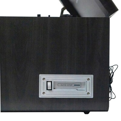 Victor Monument Dual-Bluetooth Belt-Drive 8-in-1 Music Center with Turntable, CD & Cassette Player, Graphite (VWRP-5000-GR)