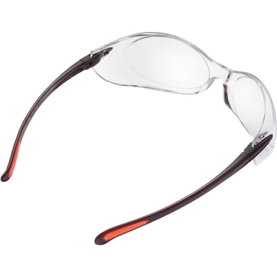 Global Industrial Frameless Safety Glasses, Side Shields, Anti-Fog, Clear Lens, Black Frame (708404CL)