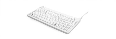 Man & Machine Slim Cool Wired Ergonomic Waterproof Keyboard, White (SCLP/W5)