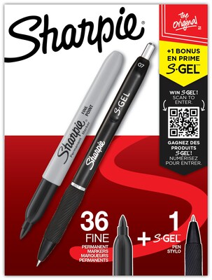 Sharpie Retractable Permanent Markers Ultra Fine Point Black 3 Count