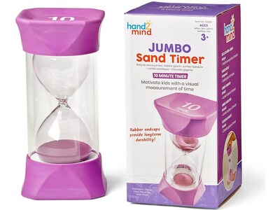 hand2mind Jumbo 10-Minute Sand Timer, Purple (93069)