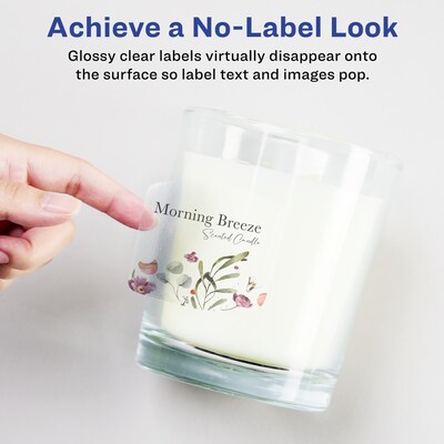 Avery Laser/Inkjet Multipurpose Labels, 2.1875 x , Glossy Clear, 1200/Box (94124)