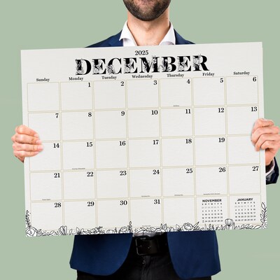 2025-2026 TF Publishing Every Day's A Holiday 22" x 17" Academic Monthly Desk Pad Calendar, Multicolored (AY26-8200)