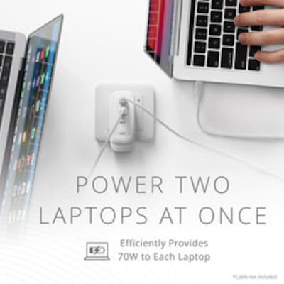 Kensington 140W USB-C GaN 4-Port Charger for Laptops & Mobile Devices, White (K38102NA)