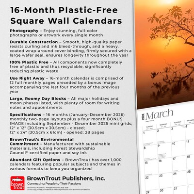2026 BrownTrout Missouri Wild & Scenic 12" x 12" Monthly Wall Calendar (9798330704620)