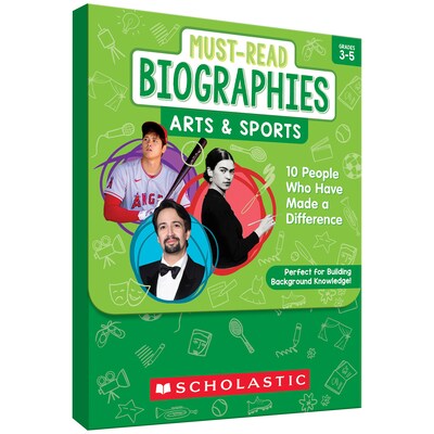 Scholastic Teaching Solutions Must Read Biographies Arts & Sports Boxed Set, 62/Set