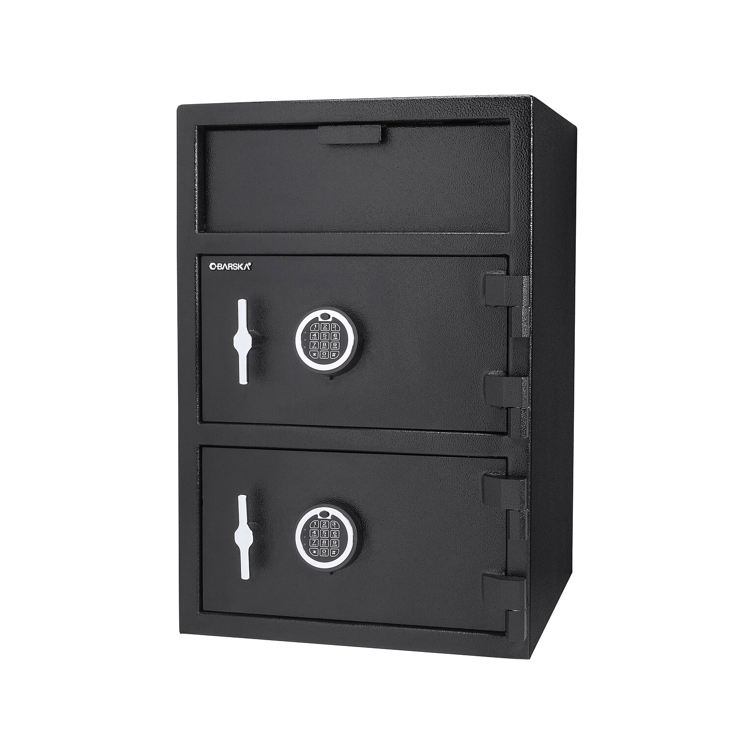 Barska Dual-Compartment Steel Depository Safe with Keypad Lock, 1.6/2 cu. ft., Black (AX13312)