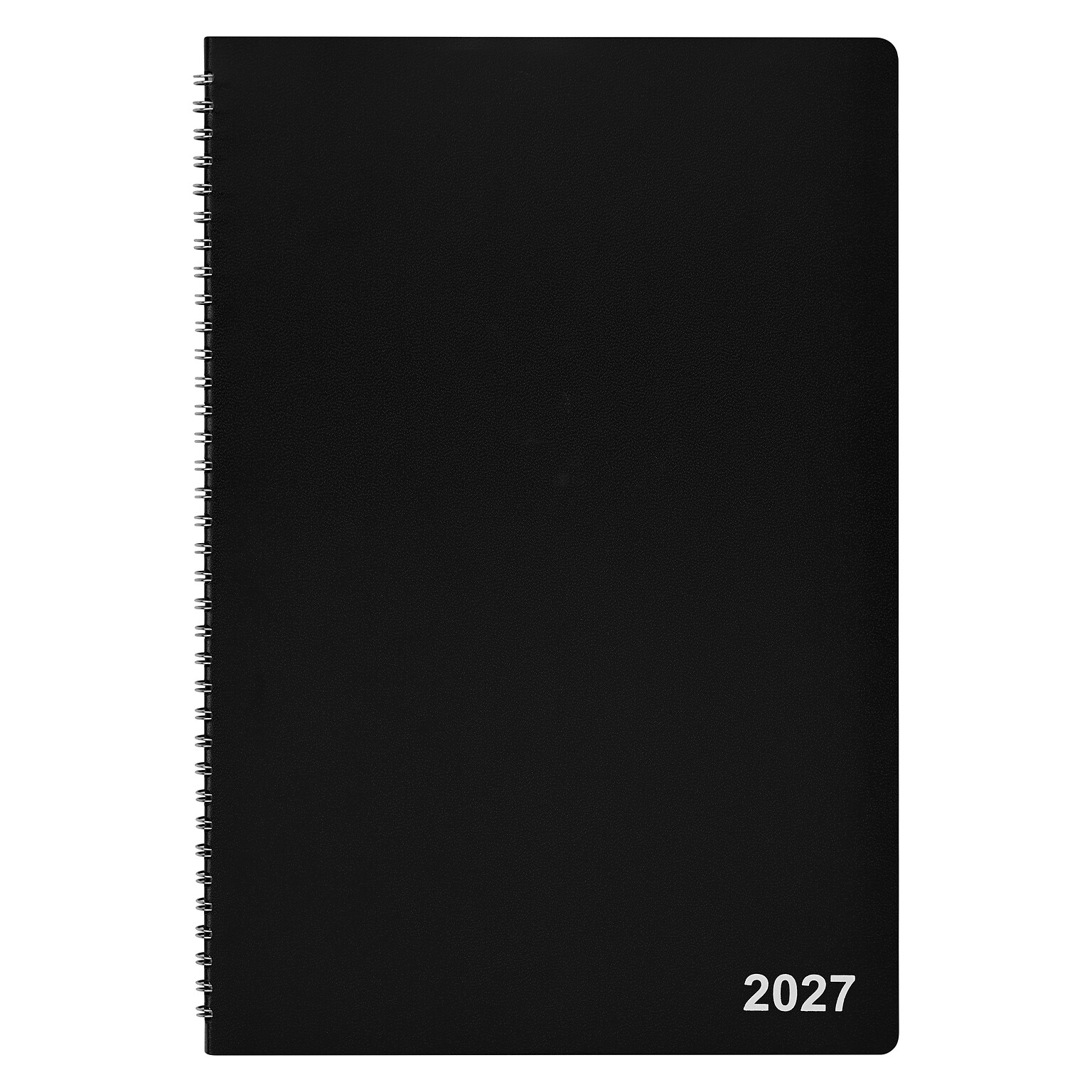 2027 Staples 8 x 12 Monthly Planner, Faux Leather Cover, Black (ST63596-27)