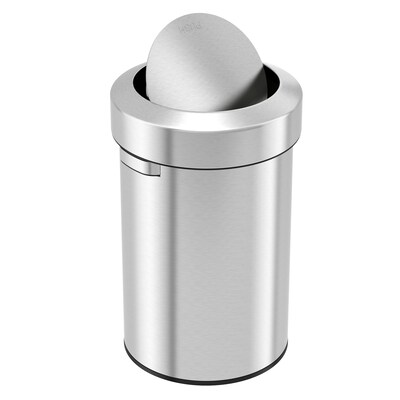 iTouchless 17 Gallon (64 Liter) Titan Swing Top Trash Can, Silver
