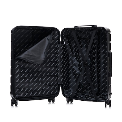 InUSA Trend 4-Piece Hardside Spinner Luggage Set, TSA Checkpoint Friendly, Black (IUTRESMLXL-BLK)