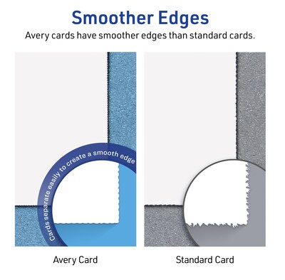 Avery Rectangle Cards, 5" x 7", Silver Border, 60/Pack (S00-F3K)