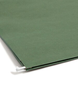 Smead 100% Recycled Hanging File Jacket, 3 1/2" Expansion, Letter Size, Standard Green, 10/Box (64226)