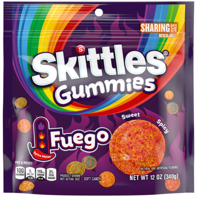 Skittles Gummies Fuego Gummy Candy, 12 oz. (MMM33036)
