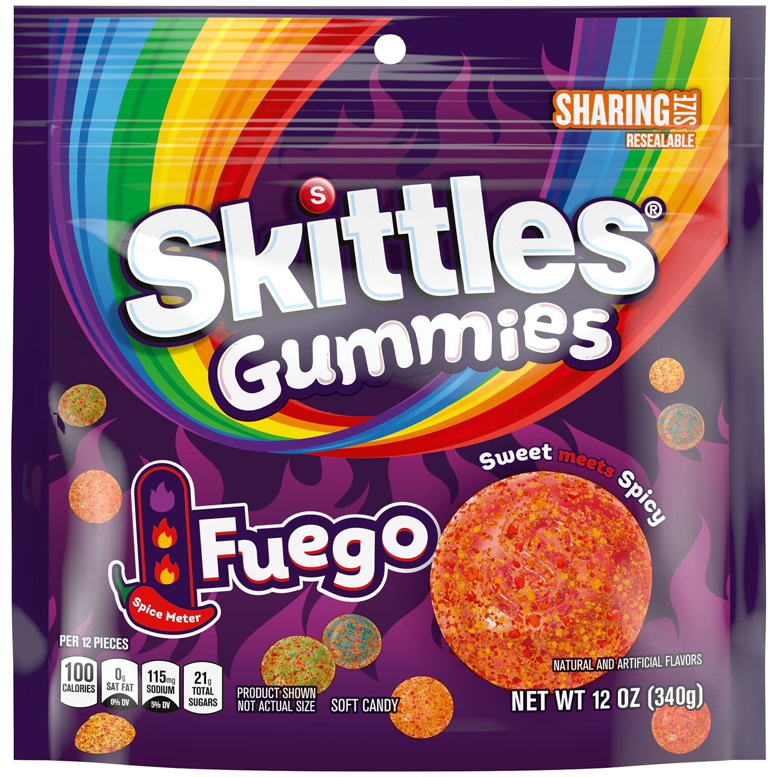 Skittles Gummies Fuego Gummy Candy, 12 oz. (MMM33036)
