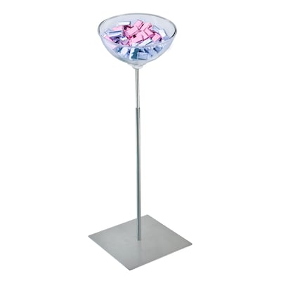 Azar 10 Bowl Floor Display, Silver/Clear (700971)