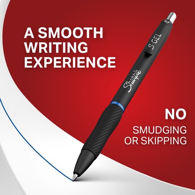 Sharpie S-Gel Retractable Gel Pen, Bold Point, Blue Ink, 4/Pack (2096171)