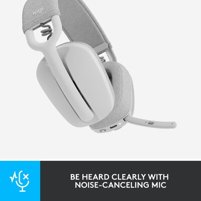 Logitech Zone Vibe 100 Wireless Noise Canceling Bluetooth Stereo Headset, USB-C, MS Certified (981-001257)