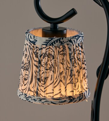 Simplee Adesso Ivy Candlewarmer 14.75" Halogen Table Lamp, Black/White (SL1193-01)