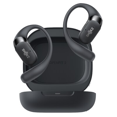Shokz OpenFit™ 2 Wireless Active Noise Canceling Open-Ear Earbuds & Charging Case, Bluetooth, Black (T920-ST-BK-US)