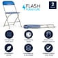 Flash Furniture HERCULES Series Plastic Banquet/Reception Chair, Blue, 2/Pack (2LEL3BLUE)