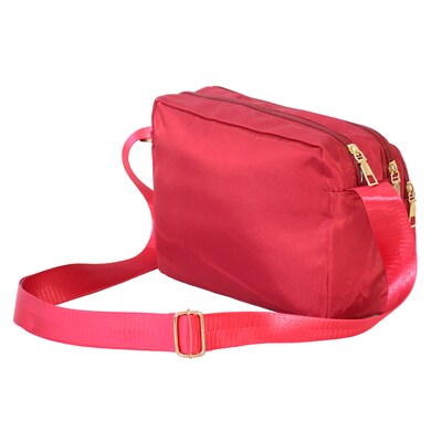 Nicci Polyester Cross-Body Quilted Bag, Red (CBMGN01-RED)