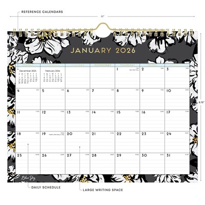 2026 Blue Sky Baccara 11 x 8.75 Monthly Desk Calendar (116052-26)