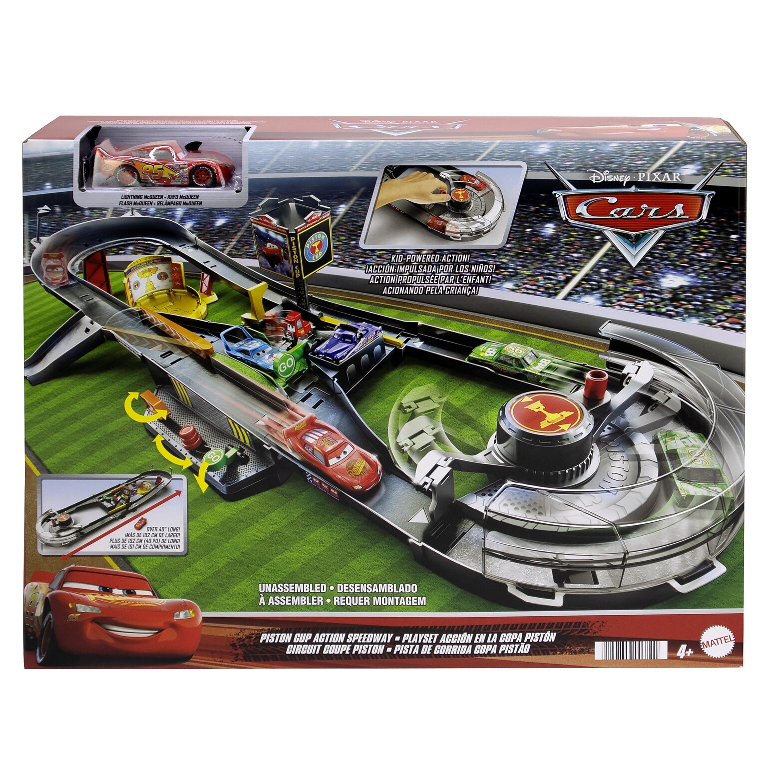 Cars Piston Cup Action Speedway Playset, Multicolored (HPD81)