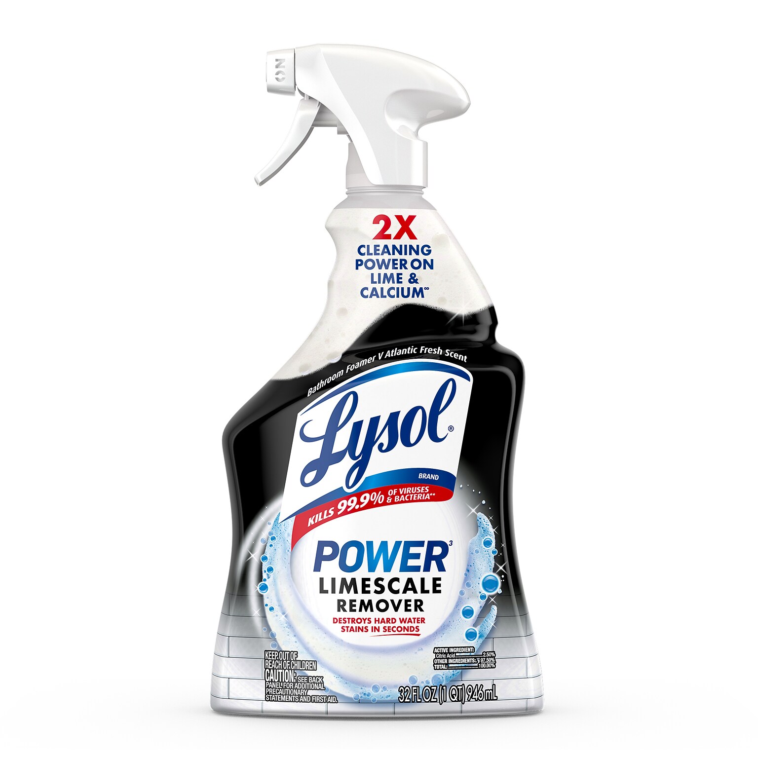 Lysol Disinfecting Toilet and Bathroom Cleaner Bottle, Atlantic Fresh Scent, 32 oz. (19200-95816)