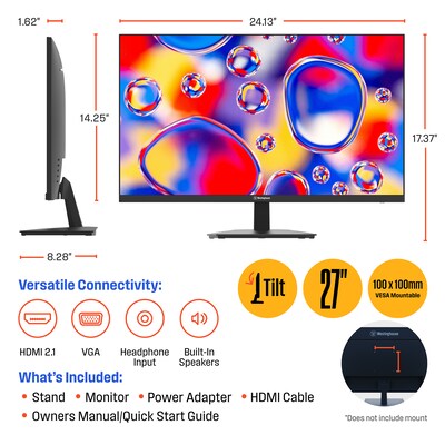 Westinghouse 27" 100 Hz FHD Monitor, Black (WH27FA9420)