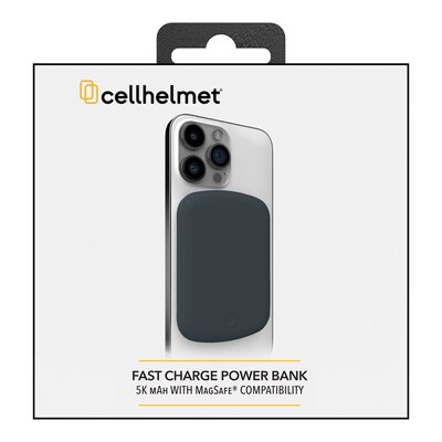 cellhelmet Magnetic Wireless Power Bank for Apple, 15W, 5000mAh, Gunmetal (PB-5K-15W-20W)