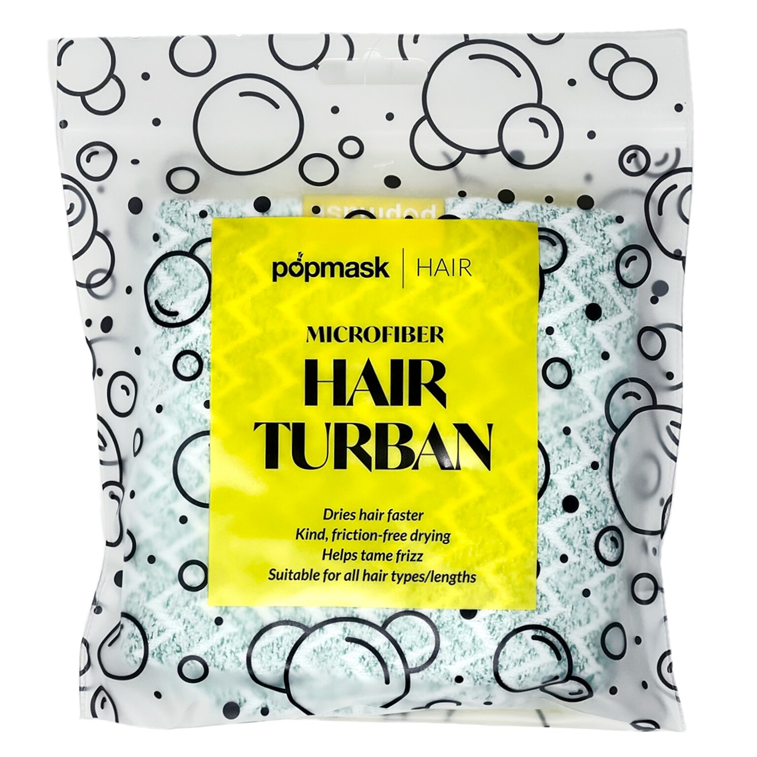 Popmask London Fast Drying Microfiber Hair Towel (1GTUR)
