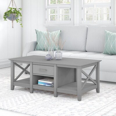 Bush Furniture Key West 47 x 24 Coffee Table, Cape Cod Gray (KWT148CG-03)