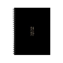 2024-2025 Willow Creek Basic Black 6.5 x 8.5 Academic Weekly & Monthly Planner, Paper Cover, Black