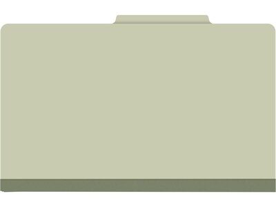 Ecom Folders Recycled Pressboard Classification Folder, 2" Expansion, Legal Size, Green, 25/Box (DV-T52-02-3GRN)