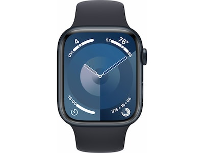 Apple Watch Series 9 (GPS + Cellular) Smartwatch, 45mm, Midnight Aluminum Case with Midnight Sport B
