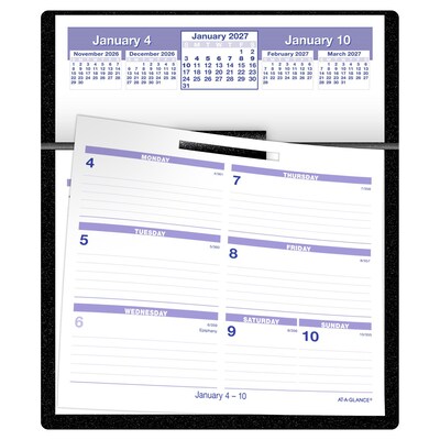 2027 AT-A-GLANCE Flip-A-Week 5.5" x 7" Weekly Desk Calendar, White/Purple (SW700X-00-27)