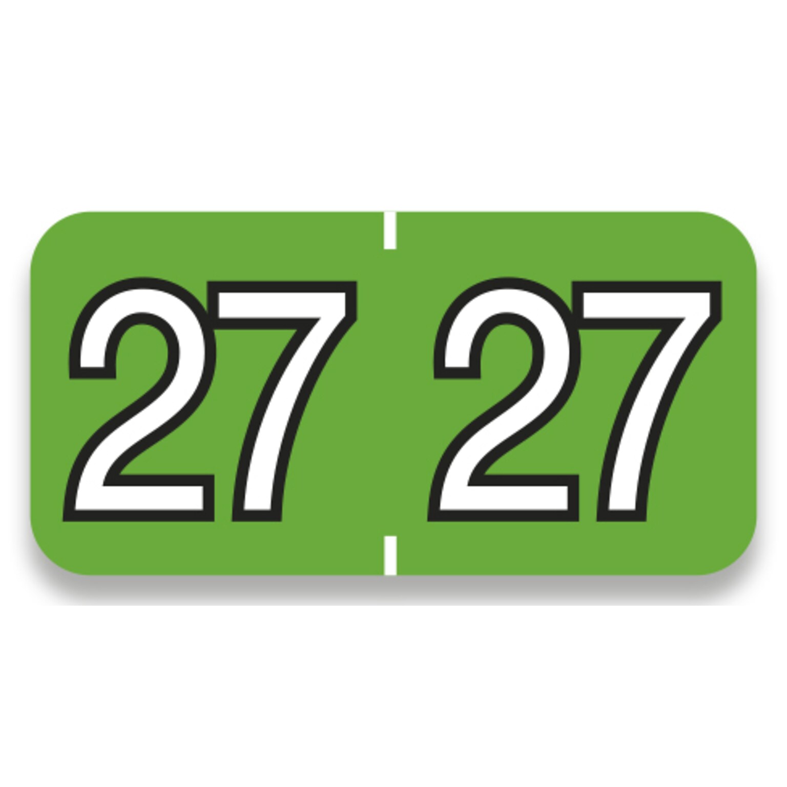 Medical Arts Press Colwell Jewel Tone Compatible 2027 Year Label, 3/4 x 1-1/2, Green, 500/Roll