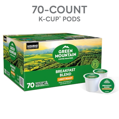 Green Mountain Breakfast Blend Coffee Keurig® K-Cup® Pods, Light Roast, 70/Box (5000373741)