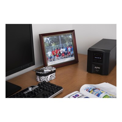 APC Series 750VA UPS with APC SmartConnect, 6-Outlets, Black (SMT750C)