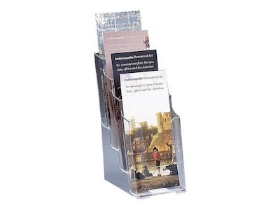 Staples Brochure Holder, 4.25, Clear Plastic – Single Pocket Countertop Literature Display