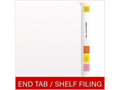 Medical Arts Press Heavy-Duty End Tab File Folder, Straight Cut, Letter-Size, White, 40/Box (S-09459-WHT)