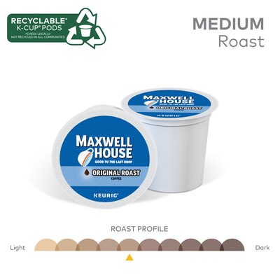 Maxwell House Original Roast Coffee, Keurig K-Cup Pod, Medium Roast, 96/Carton (5469CT)