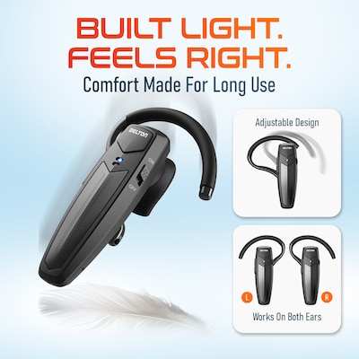 Delton 87X Wireless Single-Ear Bluetooth Computer Earbud, Black (DBH87X)