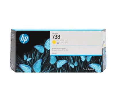 HP 738 Yellow DesignJet Ink Cartridge (676M8A)